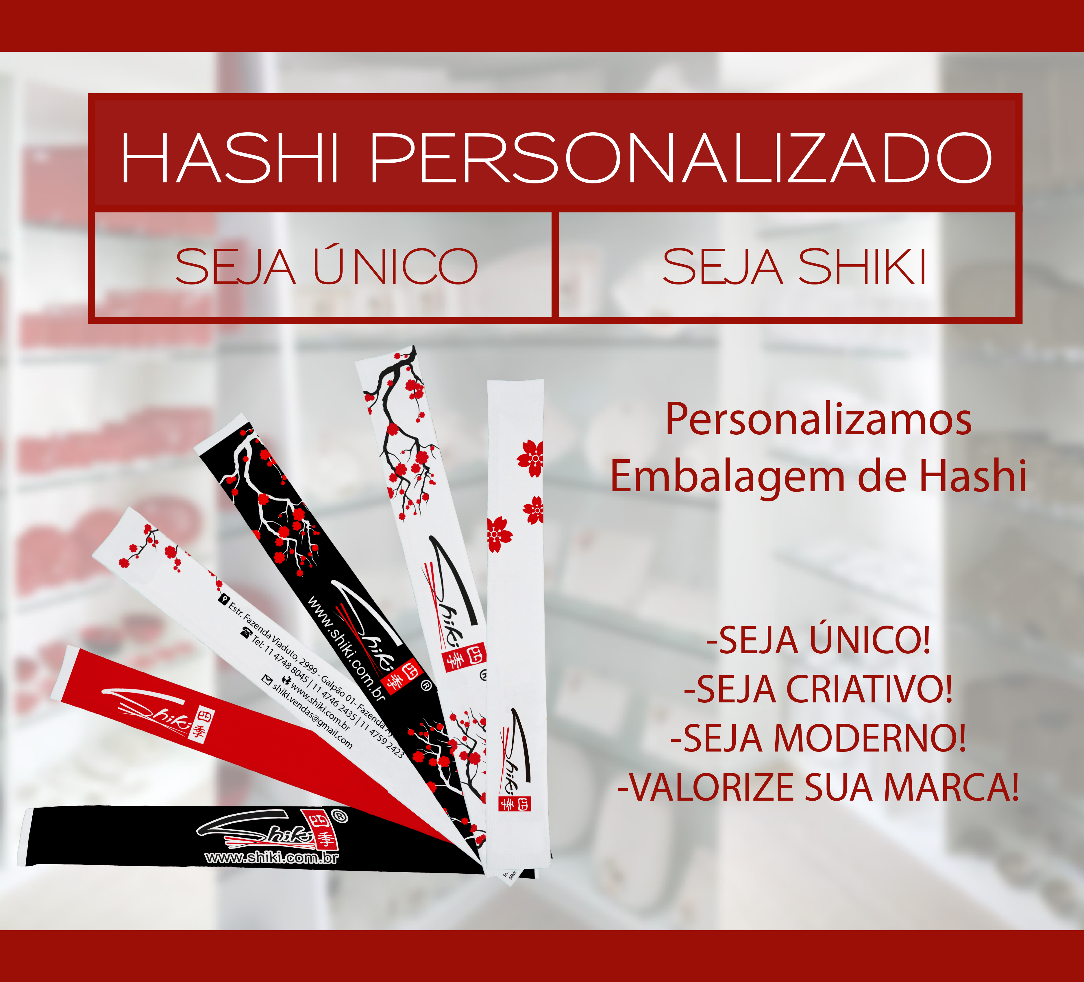 Hashi - Embalagem Personalizável Fechada